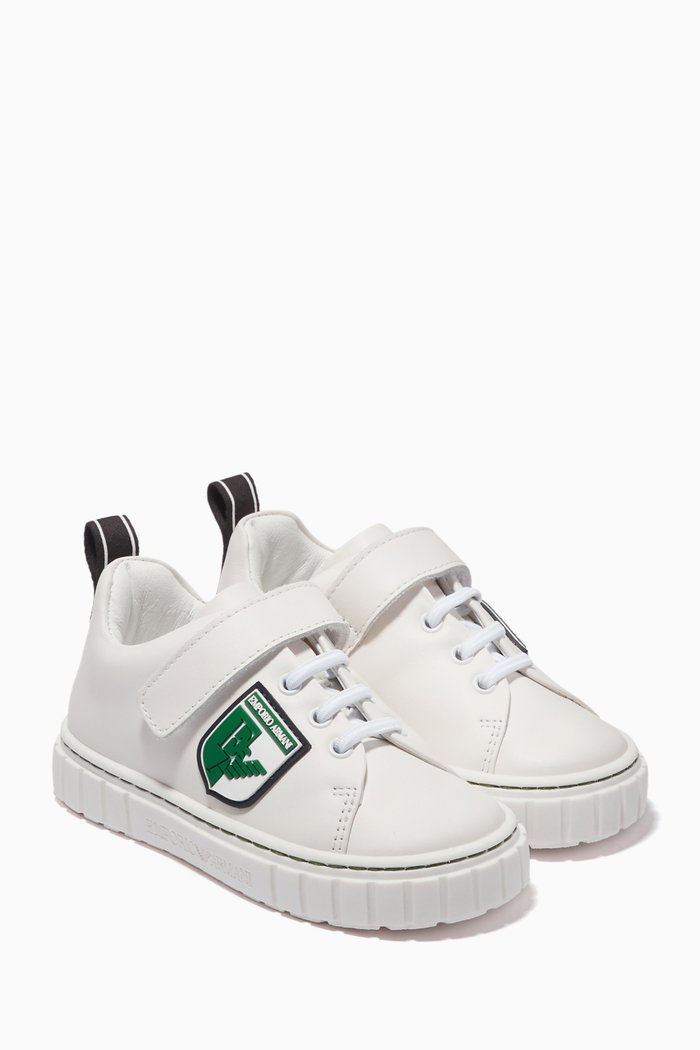 

EA Eagle College Sneakers in Leather, White