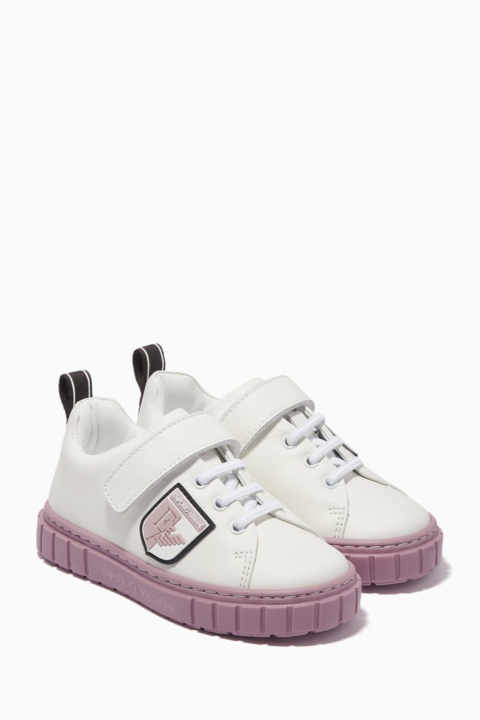 

EA Eagle College Sneakers in Leather, Pink
