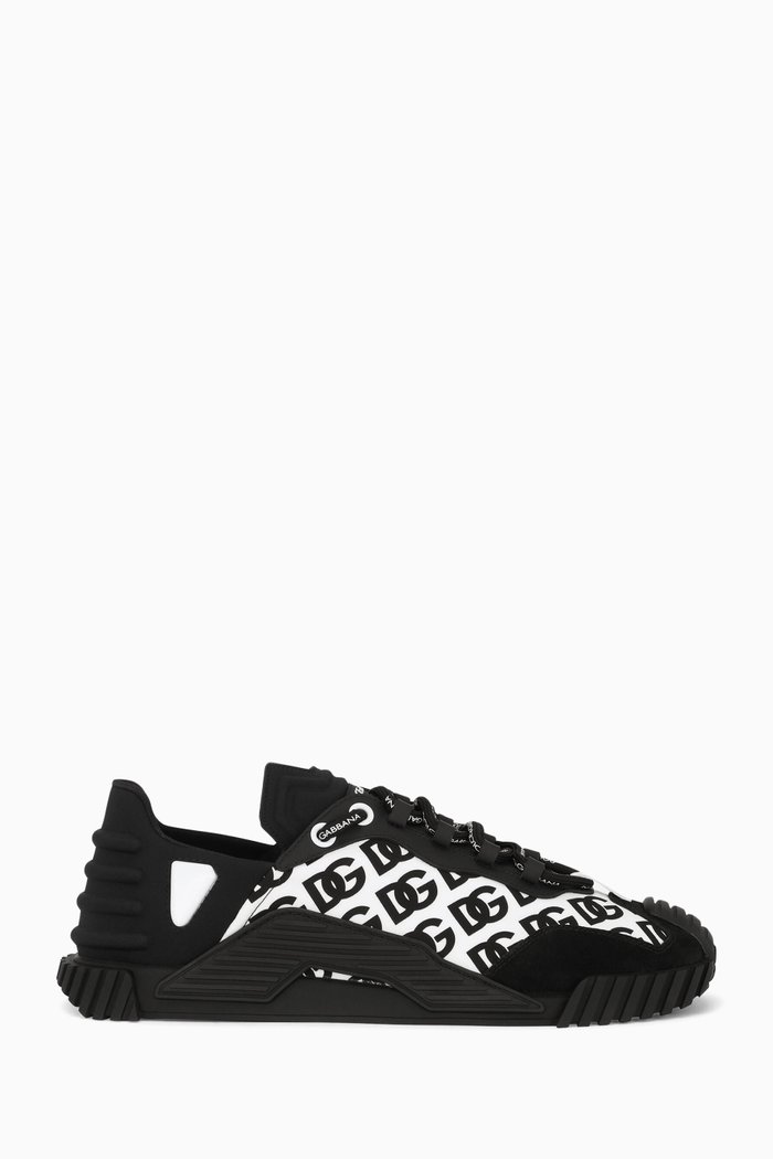 

NS1 Slip-on Sneakers in Mixed Materials, Black