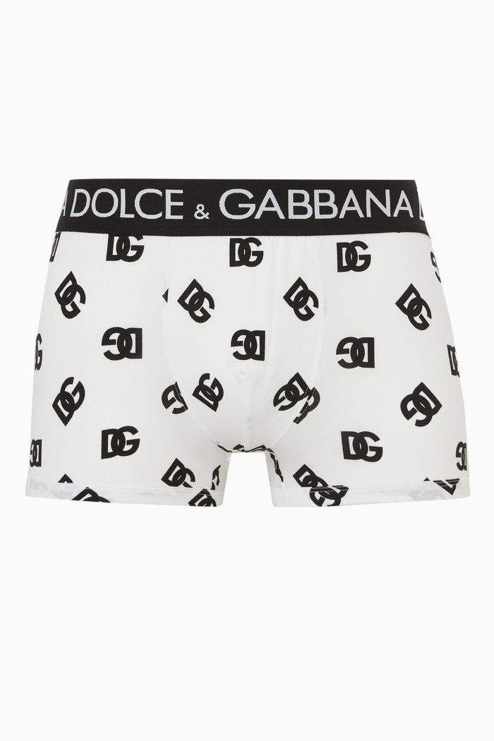 

Allover Trunks in Cotton Jersey, White