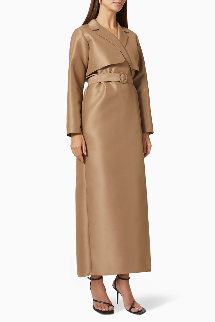 

Belted Jacket Abaya, Neutral