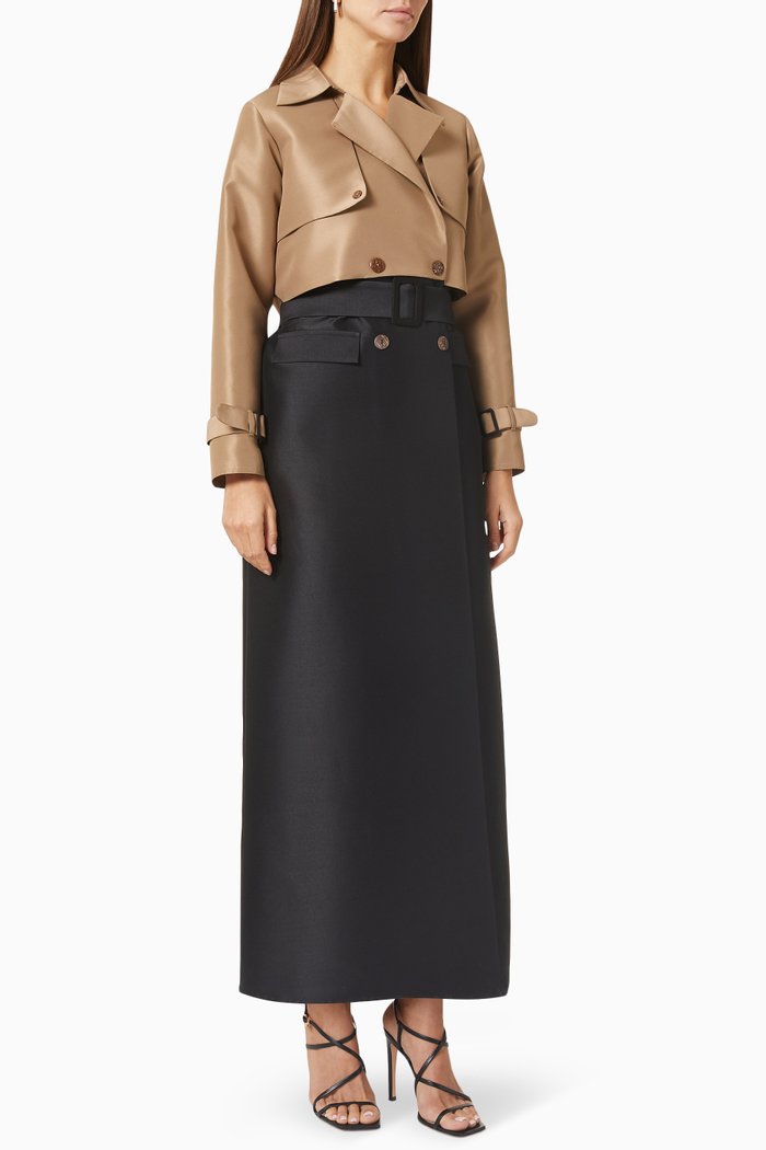 

Double Breasted Jacket Abaya, Black