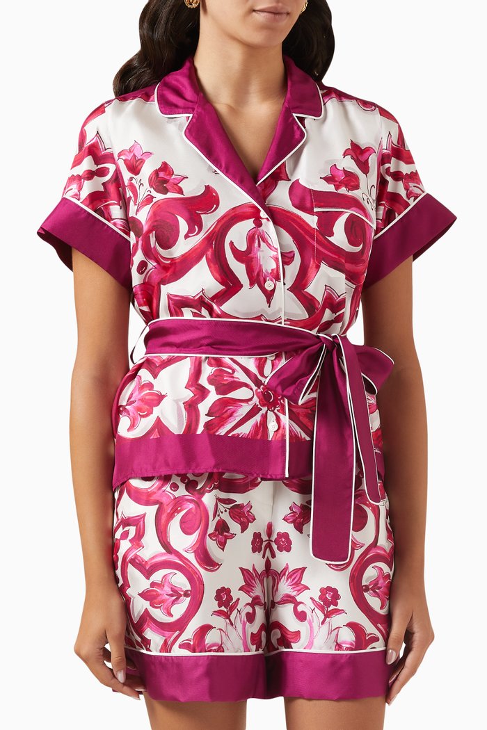 

Printed Shirt in Twill, Pink