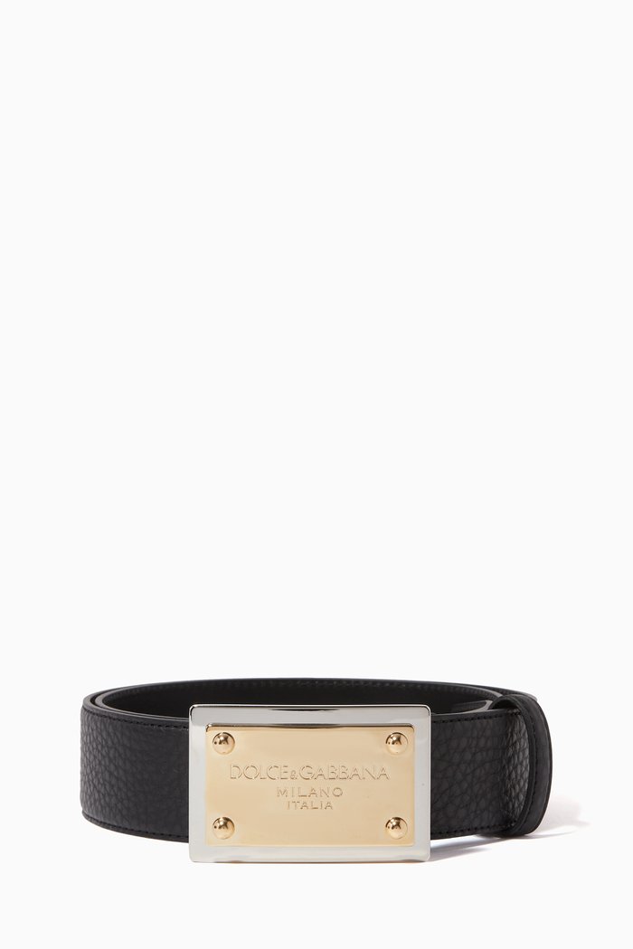 

Belt in Grainy Leather, Black