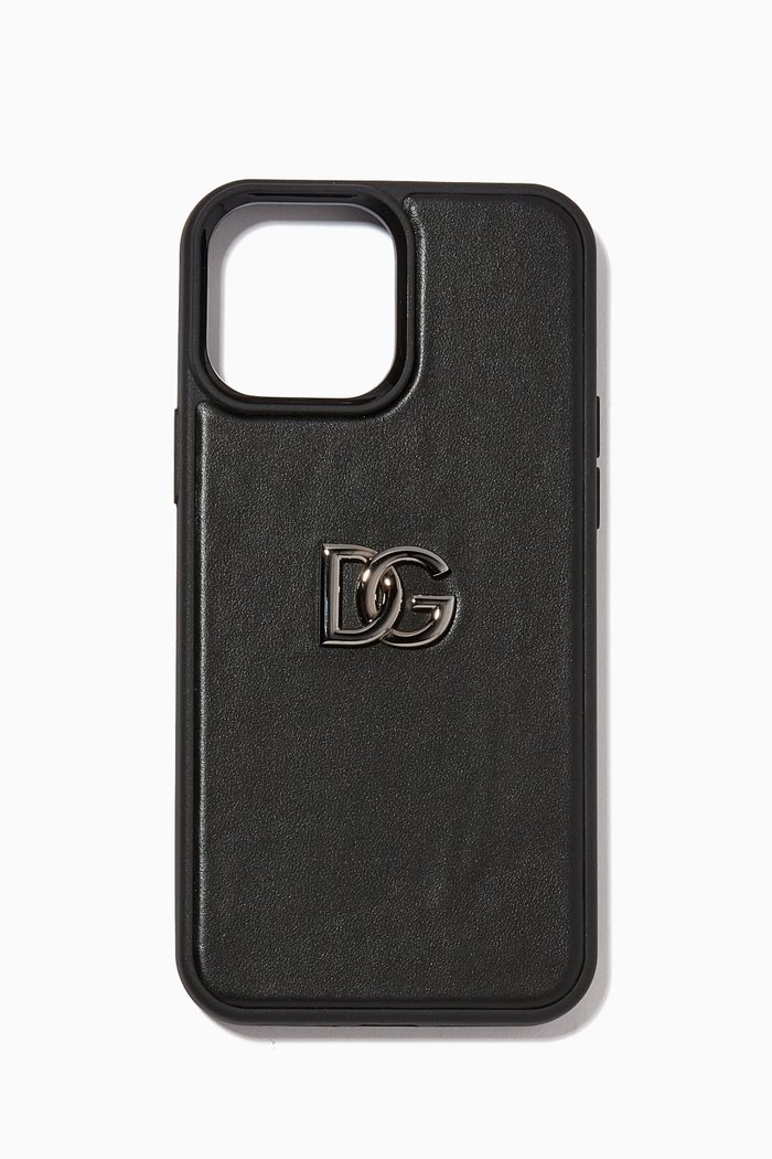 

DG Logo 13 Pro Phone Case in Leather, Black