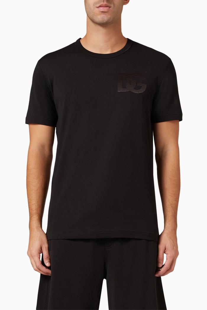 

Logo T-shirt in Cotton Jersey, Black