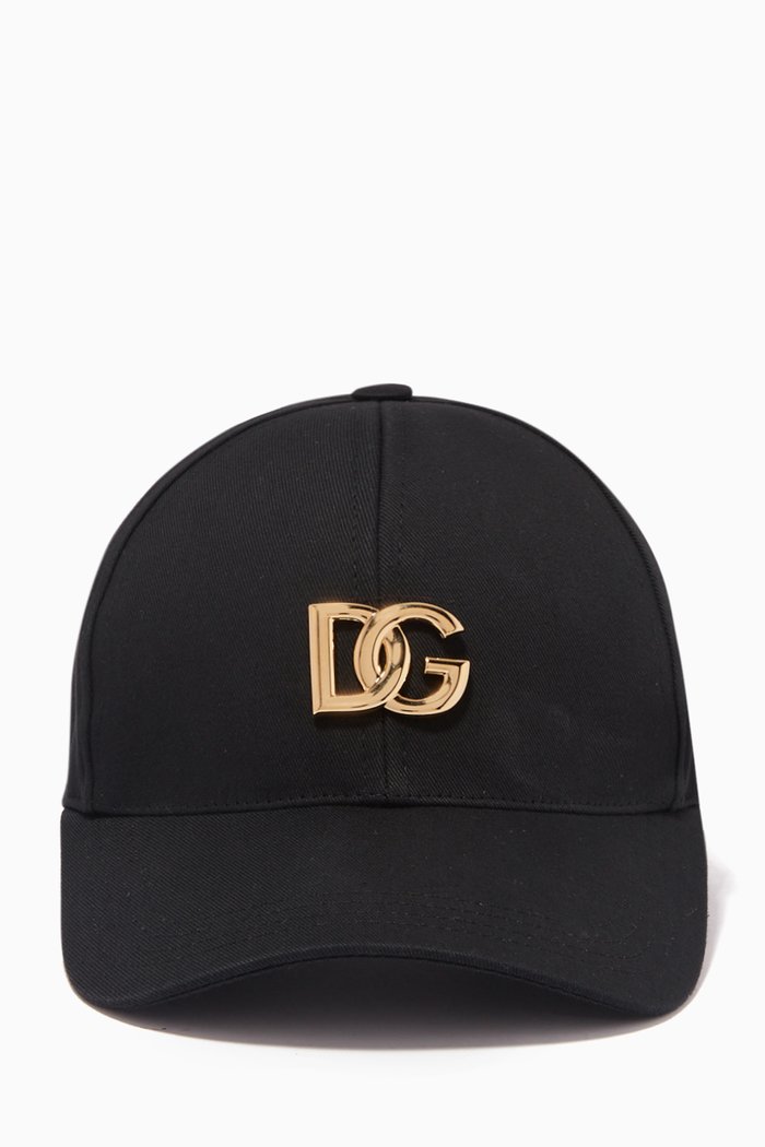 

Baseball Cap with DG Patch in Cotton Twill, Black
