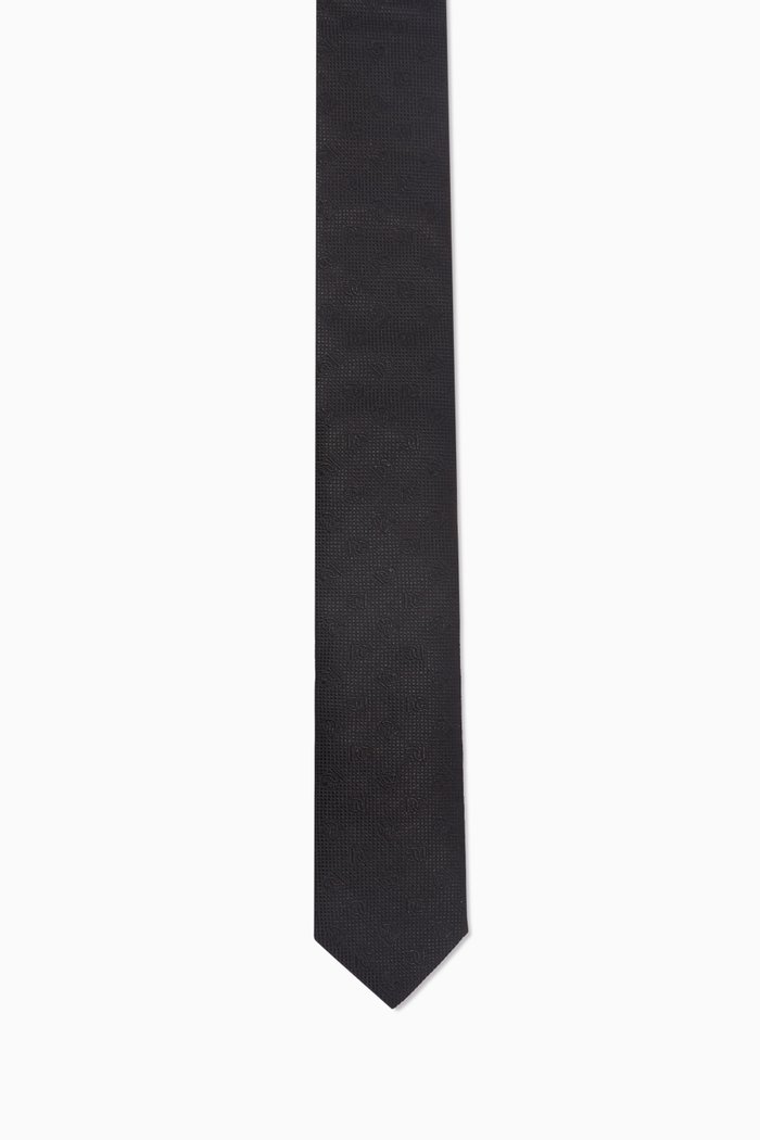 

Martini Tie in DG Silk Twill Jacquard, Black