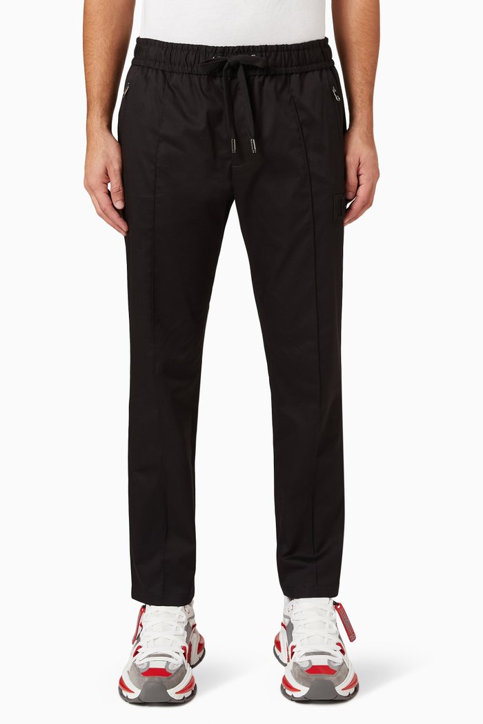 

Track Pants in Cotton, Black