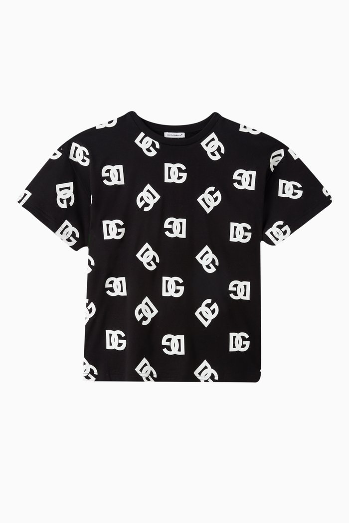Logo T-shirt in Cotton, Black