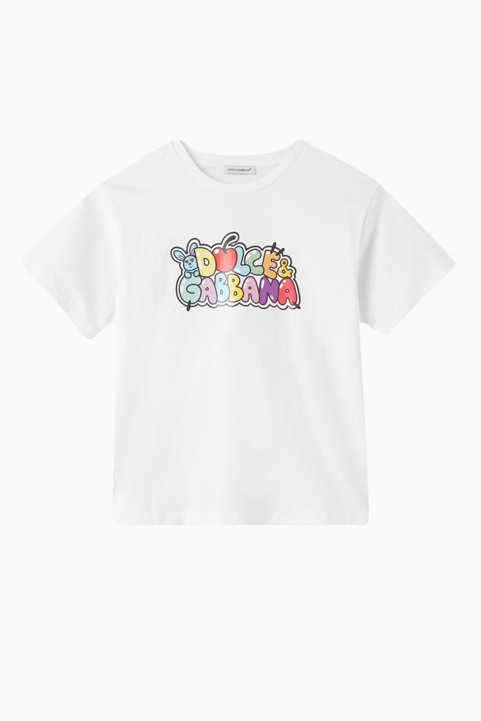 Logo T-shirt in Cotton, White