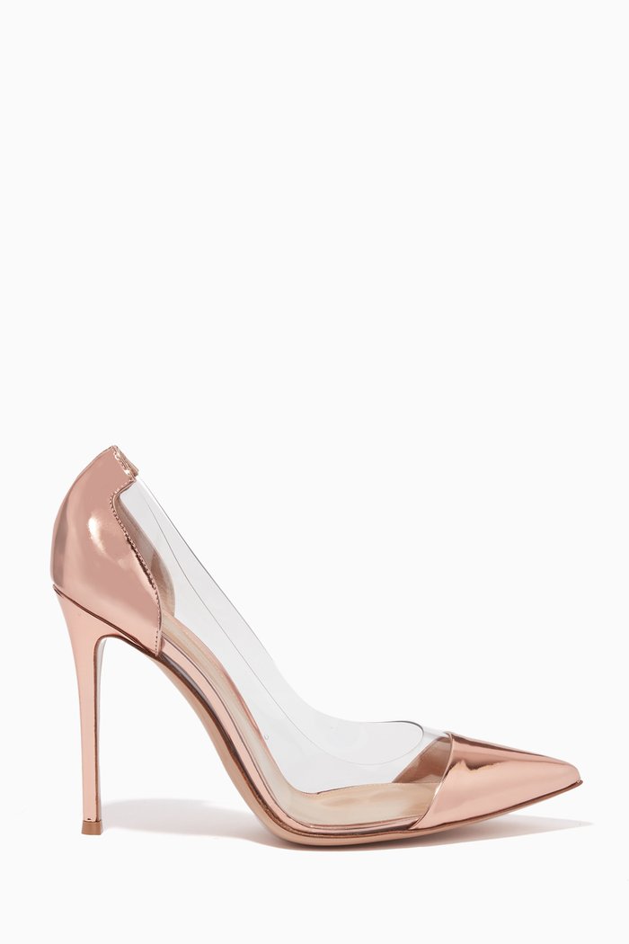 

Plexi 105mm Pumps in Metallic Leather, Neutral