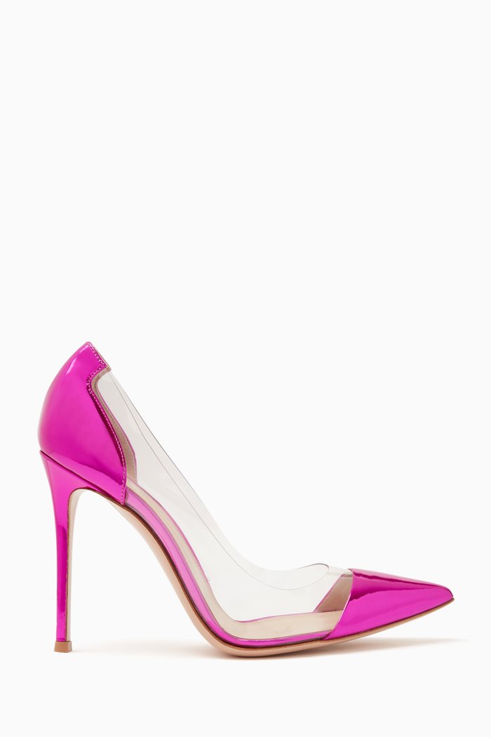 

Plexi 105 Pumps in Metallic Leather, Pink