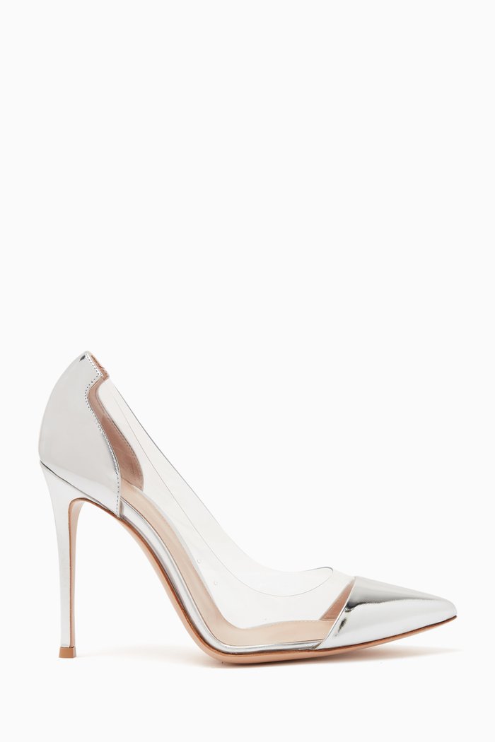 

Plexi 105 Pumps in Metallic Leather, Silver