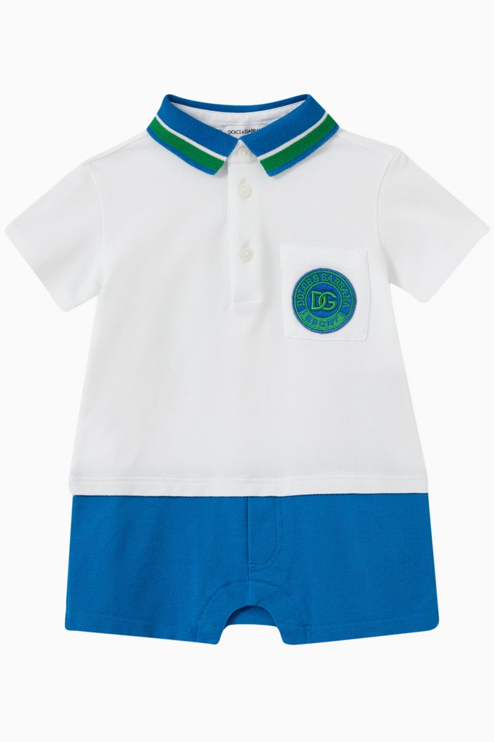 

Logo Bodysuit in Cotton, Blue