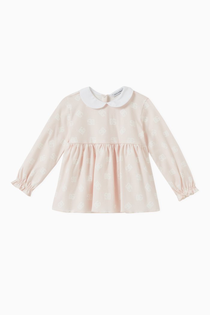 

Logo Dress in Cotton, Pink