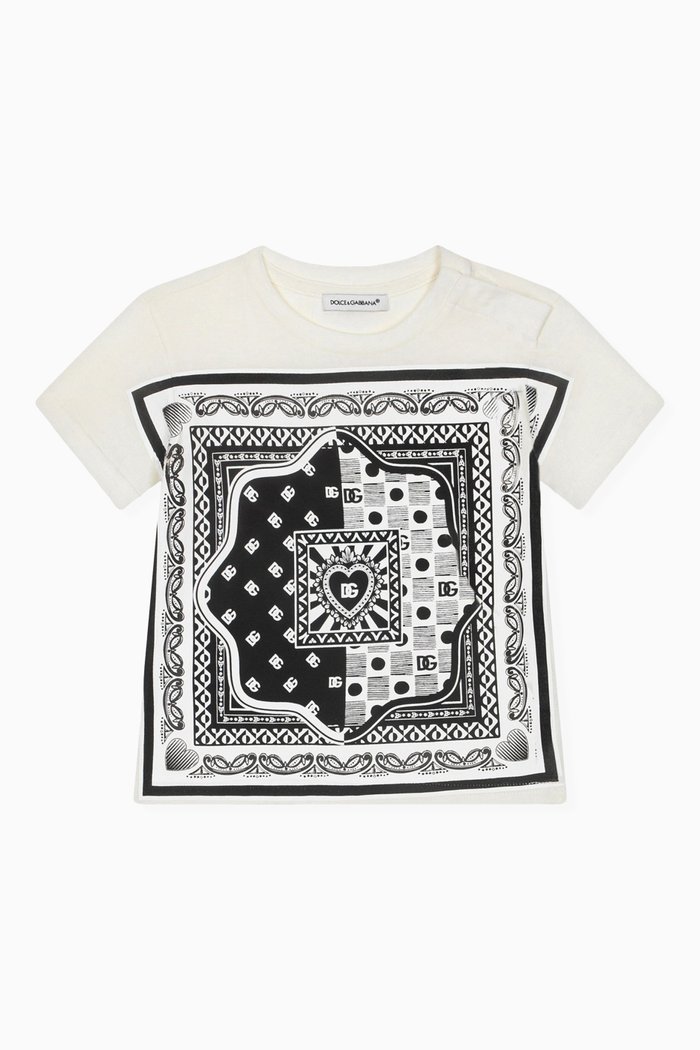 

Bandanna-print T-shirt in Cotton-jersey, White
