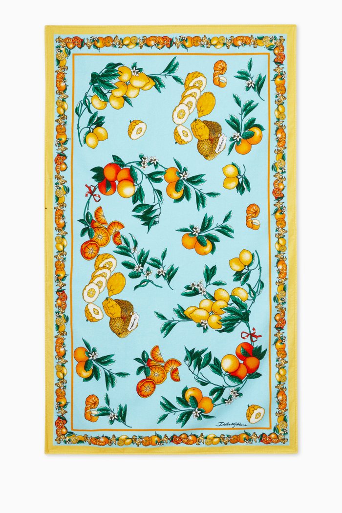 

Citrus Beach Towel in Cotton, Blue