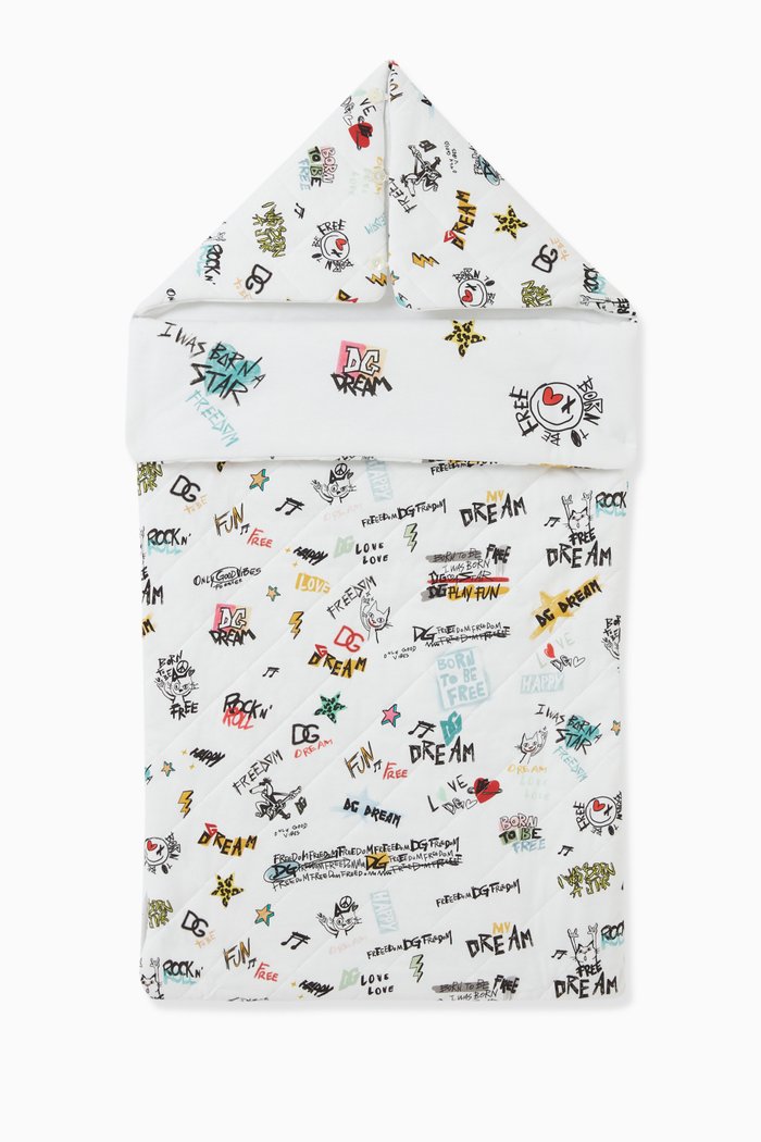 

Graffiti Sleeping Bag in Cotton, White