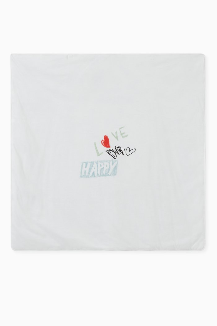 

Graffiti Blanket in Cotton, White
