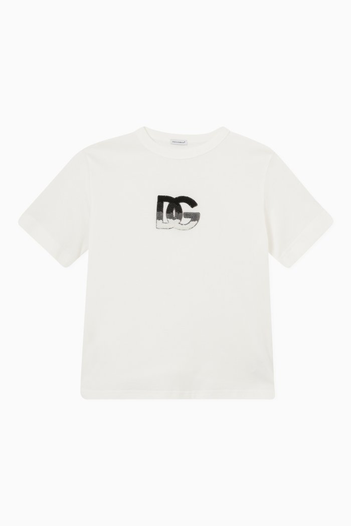 

Ombre Logo T-shirt in Cotton, White