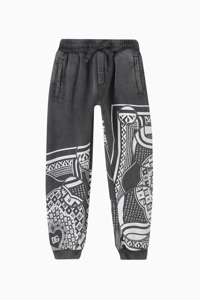 

Bandana Trackpants in Cotton, Black