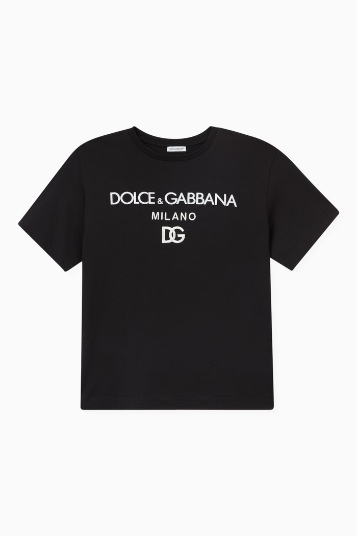 Logo T-shirt in Cotton, Black