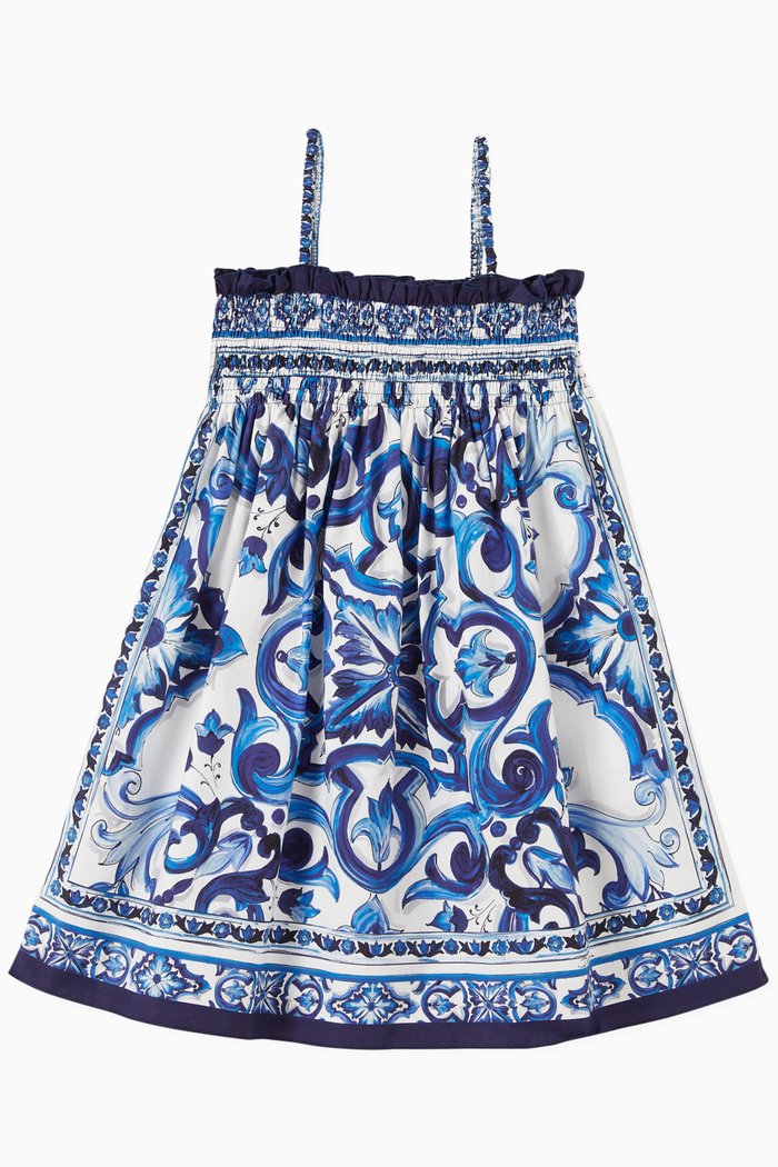 

Maiolica Print Dress, Blue
