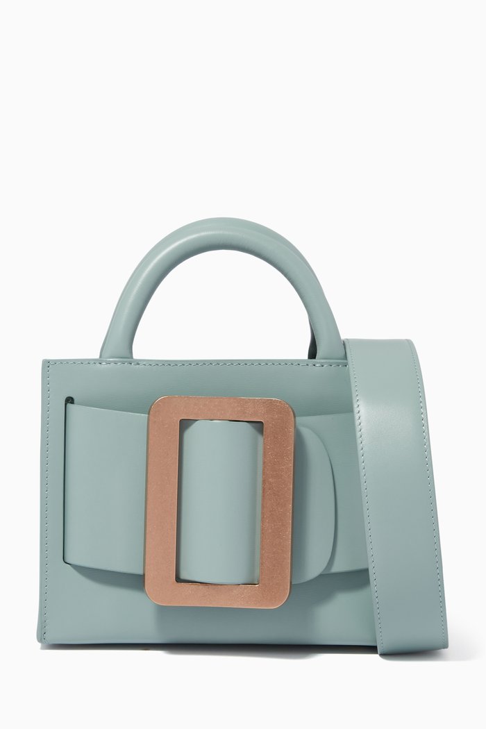 

Bobby 18 Tote Bag in Palmellato Calfskin, Green