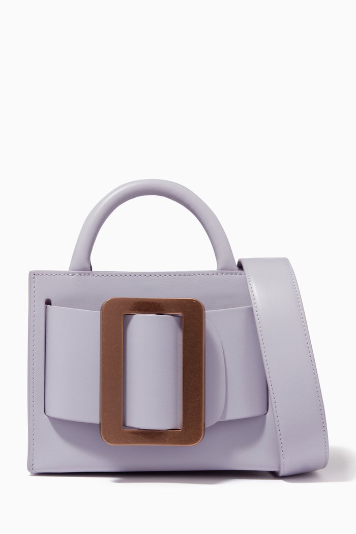 

Bobby 18 Tote Bag in Palmellato Calfskin, Purple