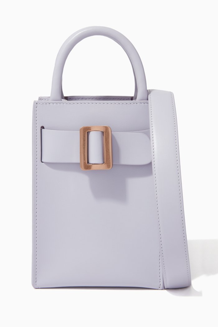 

Bobby Tourist Mini Tote Bag in Palmellato Calfskin, Purple