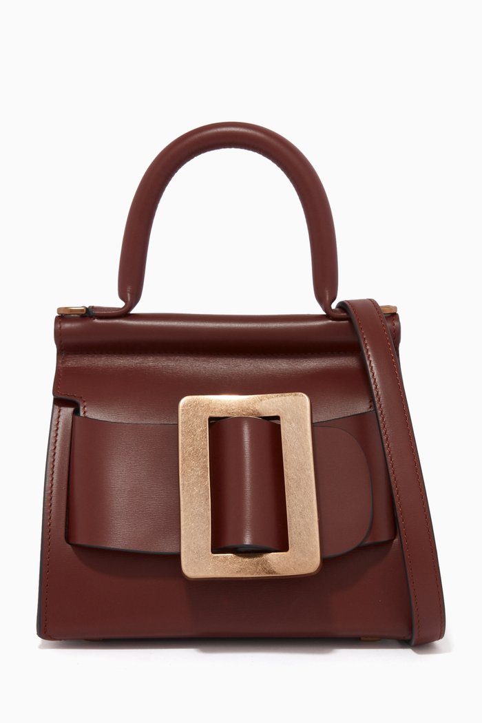 

Karl 19 Top Handle Bag in Palmellato Leather, Burgundy
