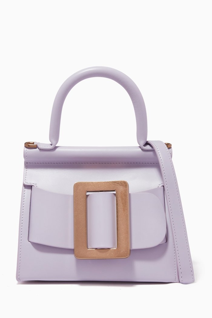 

Karl 19 Top Handle Bag in Palmellato Leather, Purple