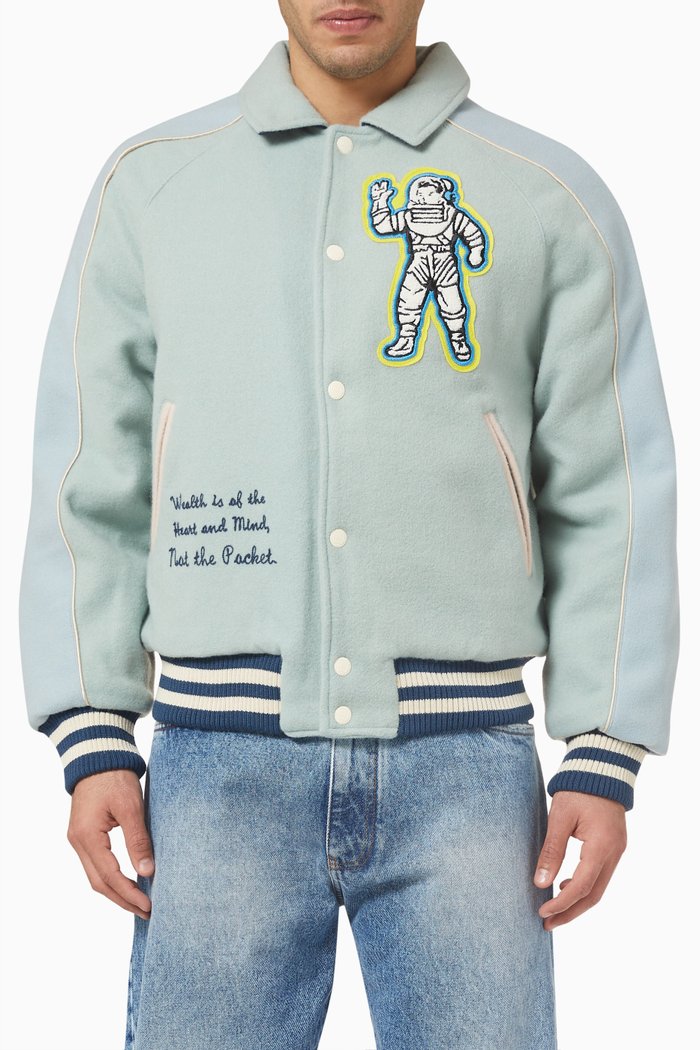 Bomber Jacket in Wool, Green