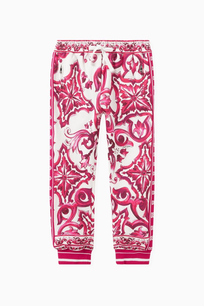 

Majolica-print Sweatpants in Cotton-jersey, Pink