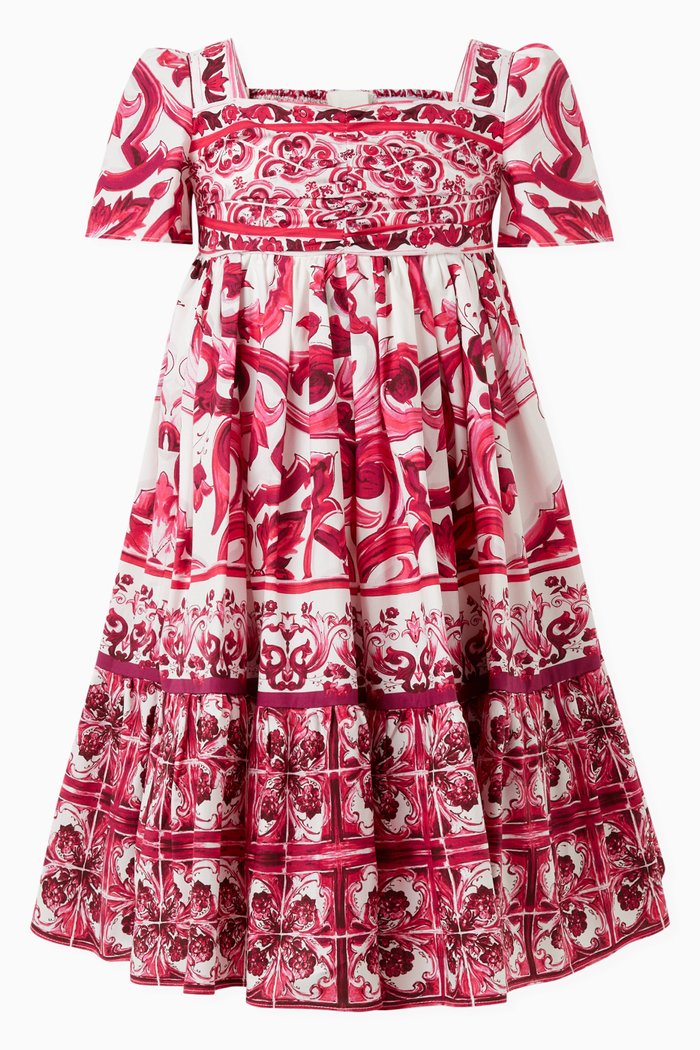 

Maiolica-print Dress in Cotton, Pink