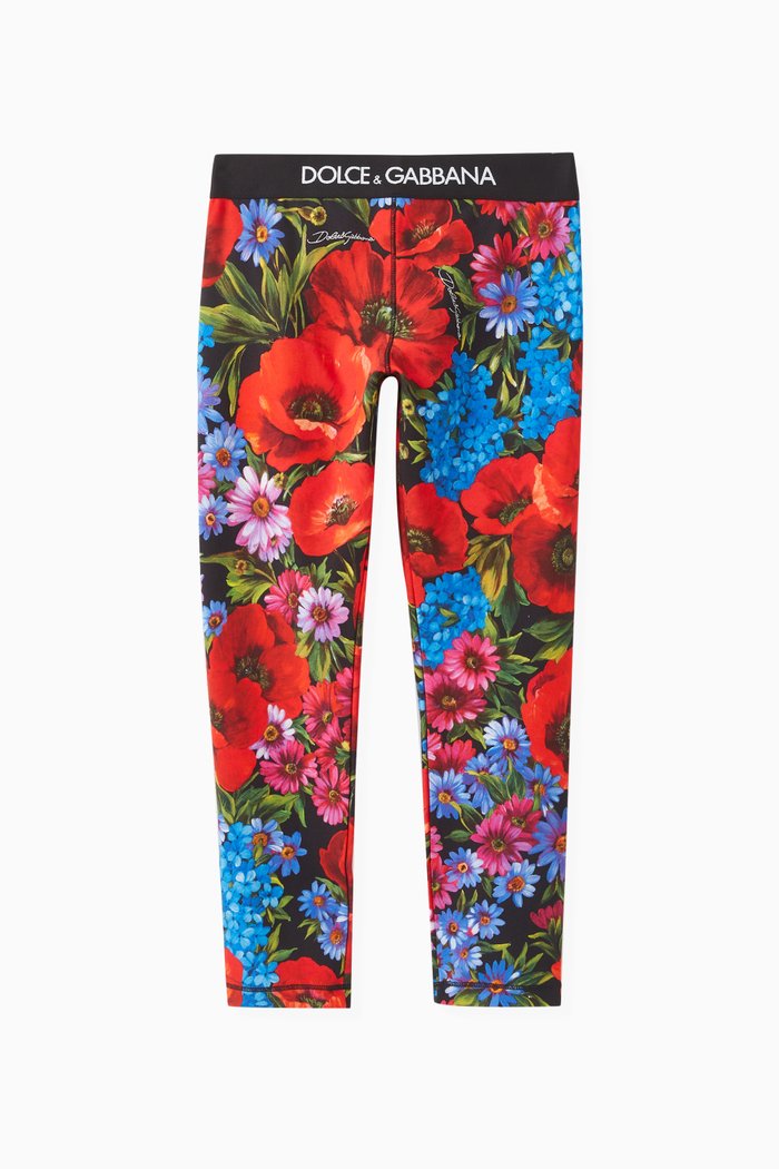 

Meadows Print Leggings in Cotton, Blue
