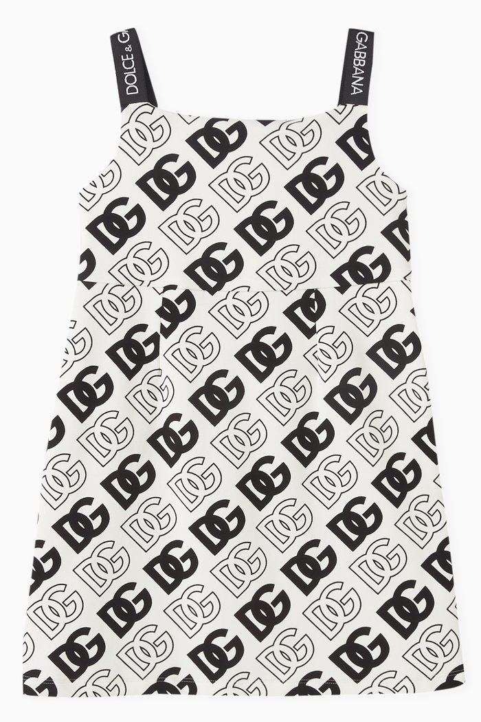 

Logo Dress in Cotton, White