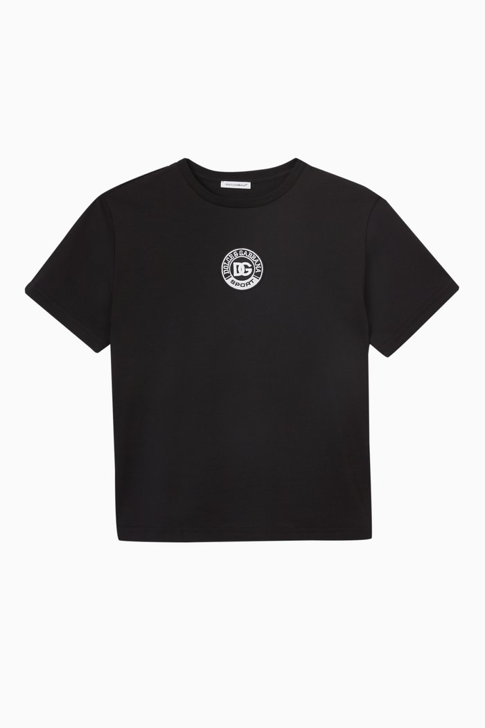 

Logo Patch T-shirt in Cotton, Black
