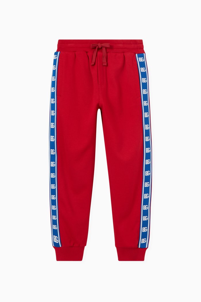 

Logo Tape Sweatpants in Cotton, Red