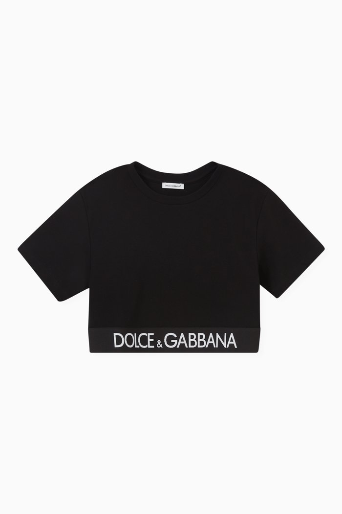 

Logo Band T-shirt in Cotton, Black