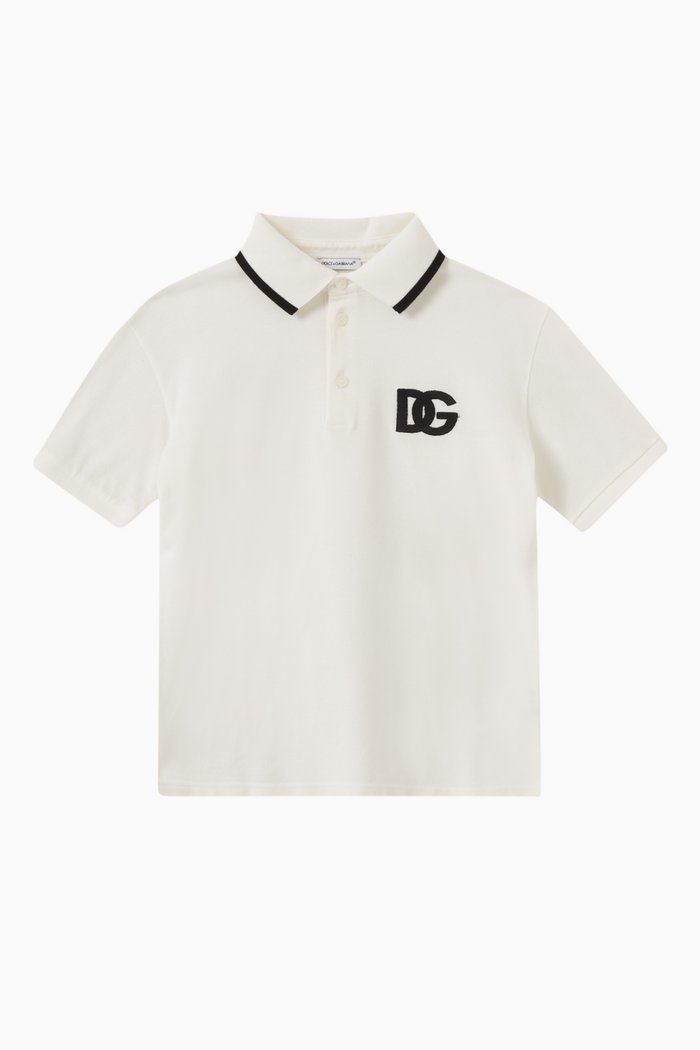 

Logo Polo Shirt in Cotton, White