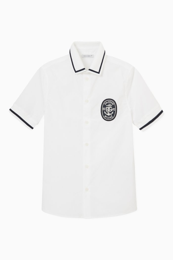 

Sailor Logo Polo Shirt in Cotton, White