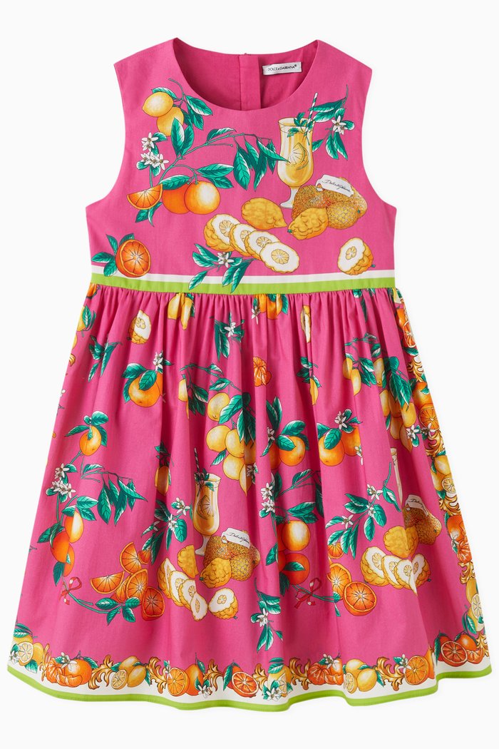 

Citrus Dress in Cotton Poplin, Pink