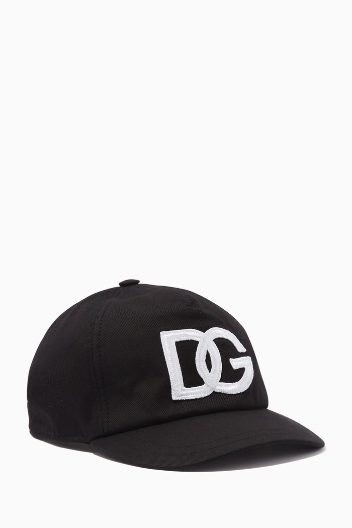

Logo Cap in Cotton, Black