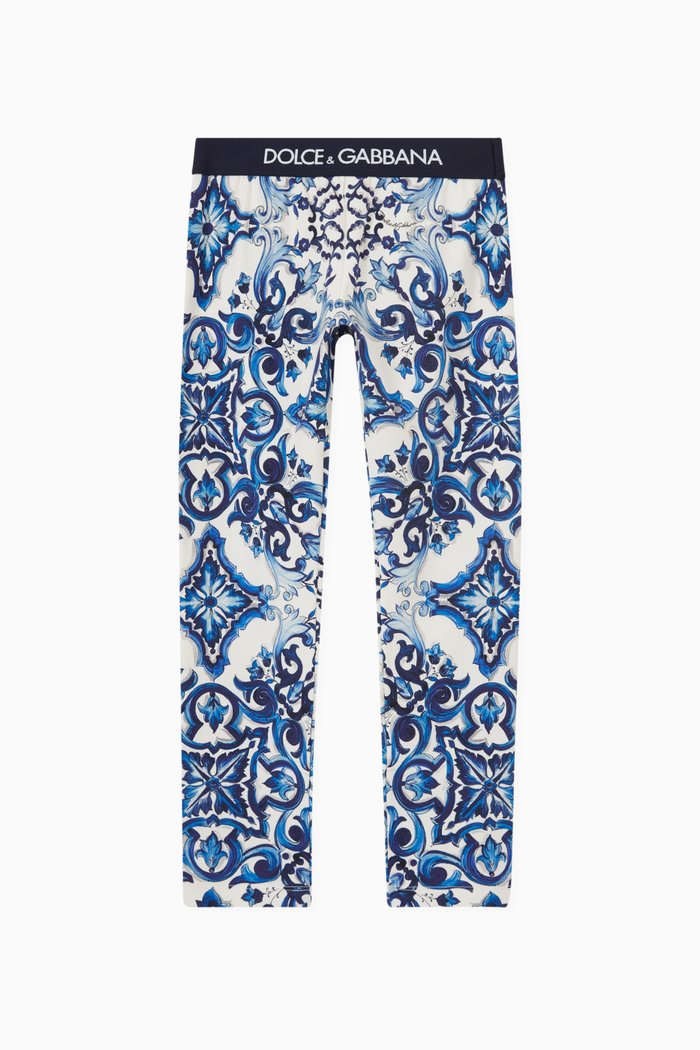 

Majolica Leggings in Cotton, Blue