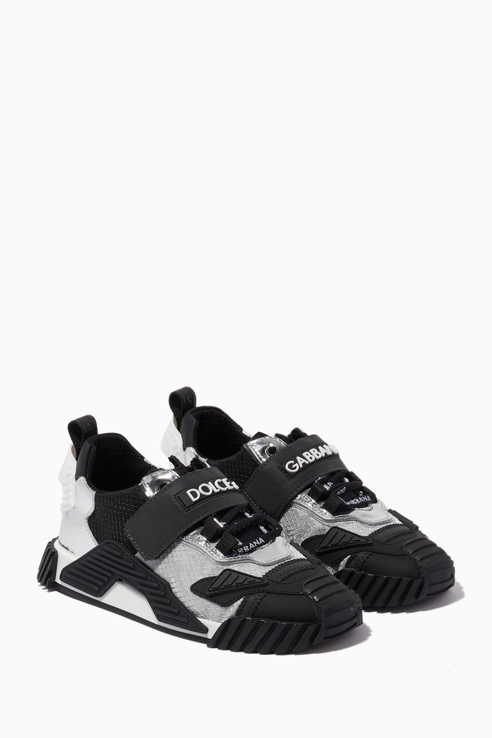 

NS1 Low-top Sneakers in Textile & Leather, Black