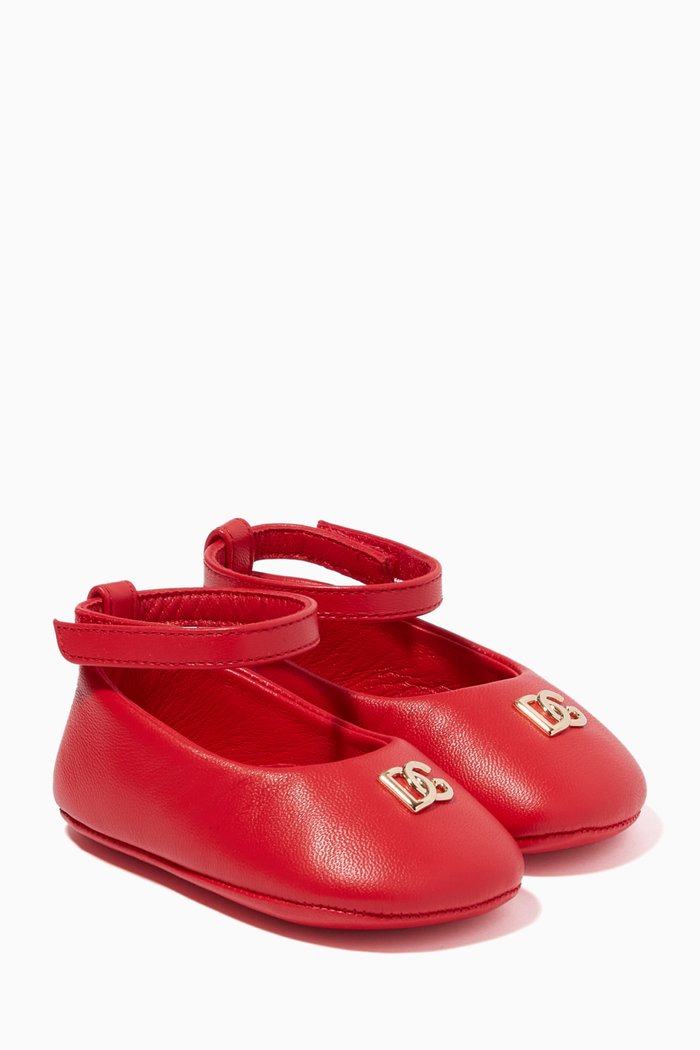 

DG Capri Ballet Flats in Nappa Leather, Red