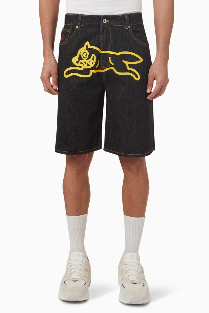 

Running Dog Shorts in Denim, Black