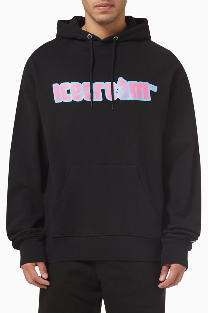 

Soft Serve Logo Hoodie in Cotton, Black